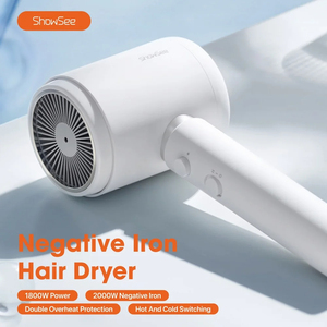 Pengering Rambut Showsee A10 untuk Wanita 1800 Watt Pengering Rambut Ionik dengan Nosel untuk Pengeringan Cepat - Product Image 3