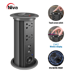 Electrical Desktop Sockets Pop up Tower Lifting Socket <strong>Switch</strong> with <strong>USB</strong> <strong>C</strong> and Wireless Charger Smart Life for Kitchen - Product Image 2