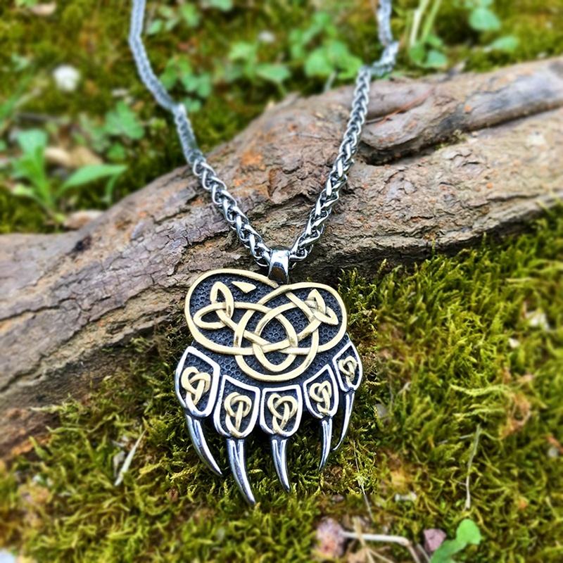 Collana Da Uomo In Acciaio Inossidabile Con Artiglio Dell'orso - Foto 4