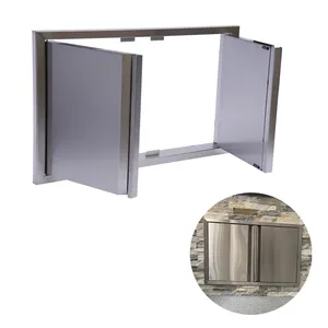 橱柜检修门厨房不锈钢304 SUS 304现代技术低价户外厨房设计拉丝