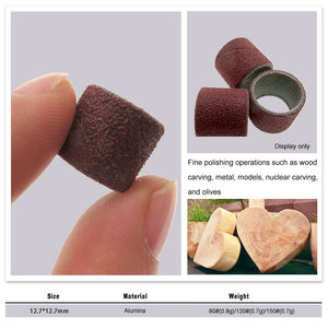 Rollos de papel abrasivo de pulido rojo de 12,7x12,7mm, tambor de lijado, anillo de papel de lija, rollo de papel de lija <span class=keywords><strong>para</strong></span> carpintería, pulido artesanal de Metal - Product Image 6