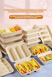 Nhà máy bán thân thiện với môi có thể tái chế bột bắp dùng một lần Hộp Ăn Trưa cho trẻ em Snack Bánh Sandwich bao bì thực phẩm - Product Image 2