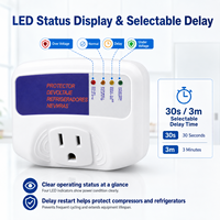 Protecteur de tension pour réfrigérateur Puluos KE-V009-N 120V 15A, prise de courant pour la protection de l'alimentation des appareils électroménagers