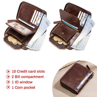 Dompet Pendek Kulit Asli Pria, Dompet Saku Koin Multifungsi untuk Pria