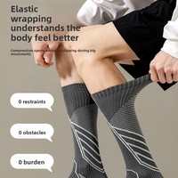 Chaussettes de compression en coton pour hommes pour le football, la course à pied et la corde à sauter - Séchage rapide, absorbant la transpiration et désodorisantes