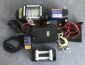 כננת חשמלית 12000 ליברות עם כבל פלדה 24V לרכב, כננת עיגון לרכבים - Product Image 4