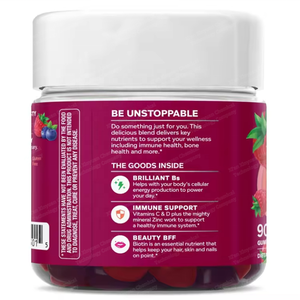 Gomitas de Aminoácidos, Coenzimas, Colágeno, Complejo B, B12, Metilcobalamina, Vitamina D3, K2, Biotina y Ácido Fólico para el Metabolismo Femenino - Product Image 3