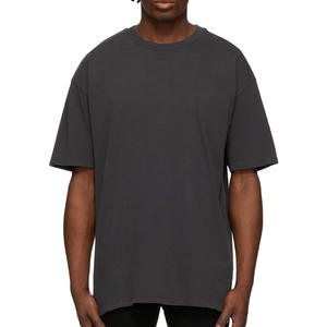 Camiseta Negra de Verano para Hombre, Estilo Casual, de Alta Calidad, Corte Cuadrado, Lisa, 100% Algodón, Talla Grande - Product Image 3