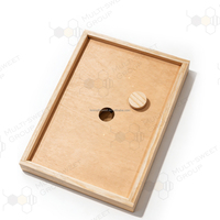 Couverture intérieure de ruche Langstroth 8 ou 10 cadres avec bouchon en bois amovible et trou de ventilation pour l'alimentation et le refroidissement de la ruche