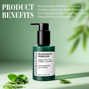 Limpiador de limpieza facial de espuma de espinillas de desintoxicación de té verde natural OEM ODM limpiador de poros de piel de acné seco diario aligeramiento - Product Image 2