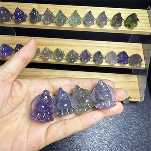 Prix d'usine Artisanat énergétique en pierres précieuses naturelles pour la guérison spirituelle, Fluorite multi-matériaux motif animal Eeyore pour la décoration - Product Image 4