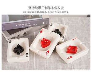 Cendrier de poker en céramique de style européen Best-seller personnalisé pour la décoration de salon Vente en gros drôle et unique - Product Image 6