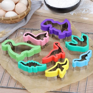 Ensemble de découpoirs à <span class=keywords><strong>biscuits</strong></span> en acier inoxydable et plastique en forme de dinosaure pour la pâtisserie en cuisine - Product Image 4