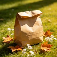 Sacs à fleurs en papier kraft imperméables personnalisés avec logo imprimé et poignée en corde de coton pour la Saint-Valentin, la fête des mères
