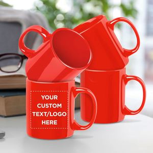 Tasses à café en céramique avec logo personnalisé - Tasses à café personnalisées avec photo, texte et logo, (11 oz) - Product Image 1