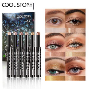 COOL STORY Vente en gros en vrac <span class=keywords><strong>Crayon</strong></span> fard à paupières 8 couleurs, fini métallique, minéral, haute pigmentation, effet soie, pour retouche - Product Image 3