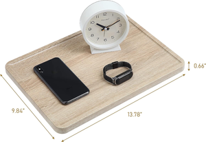 Décoration intérieure Table <span class=keywords><strong>de</strong></span> chevet en bambou Étagère <span class=keywords><strong>de</strong></span> <span class=keywords><strong>lit</strong></span> Séparateur <span class=keywords><strong>de</strong></span> bureau Plateau organisateur en bois pour la vaisselle à la maison ou au bureau - Product Image 2