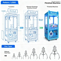 Kit de machine d'arcade à griffes mini, à monnayeur, avec grue, pour la distribution de cadeaux et de prix, pour jouets