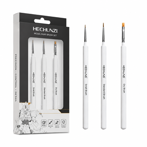 Pinceaux miniatures à manches en bois et poils synthétiques pour travaux de précision en acrylique – Kit de pinceaux secs pour modélisme – Vente chaude aux États-Unis - Product Image 1