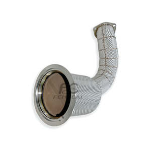 Collecteur d'échappement pour Porsche Cayenne <span class=keywords><strong>E3</strong></span> 3.0T 2018 en acier inoxydable, système d'échappement haute performance avec catalyseur - Product Image 6