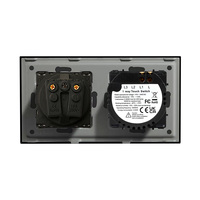 Interruptor Táctil de Vidrio de Primera Calidad TAWOIA con Certificación CE ROHS EAC, Interruptor Normal de 1 Grupo con Enchufe Tipo F para Interiores del Hogar