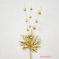 Kerst Gouden Glitter Fruitballen Feestelijke Benodigdheden Kerstboom Accessoires Pistache Thema China 30cm-100cm