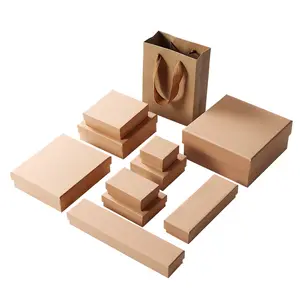 2024 Hot Selling Custom Brown Design Rigid Cardboard Paper Jewelry Gift Packaging Box For Bracelet