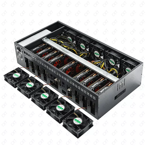 X79 Rig chasis case Server case <span class=keywords><strong>GPU</strong></span> 9 Card chasis con tarjetas gráficas RTX 3060M con 2500W PSU Mute Rig frame case - Product Image 2