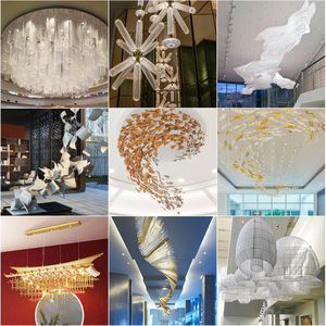 Loby Chandelier Light Luxury Modern extra Large Chandelier Lámpara de techo Colgante - Product Image 5