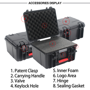 Ningbo uworthy IP67 Mang trường hợp cứng ABS tiêm đúc nhựa không thấm nước Công cụ hiển thị mẫu chống sốc bọt OEM - Product Image 2