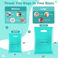 Sacs de courses en plastique jetables en PEHD avec soufflets latéraux, poignée à logo personnalisé, couleur personnalisable, pour supermarché, vente en gros