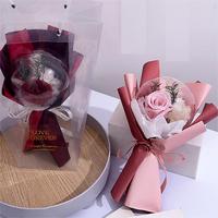 Nieuwigheid Cadeau Bruiloft Valentijn Festival Gigantische Gouden Aanraking Ballonnen Kleine Mini Gypsophila Gedroogde Bloemen Geconserveerde Rozen Boeket
