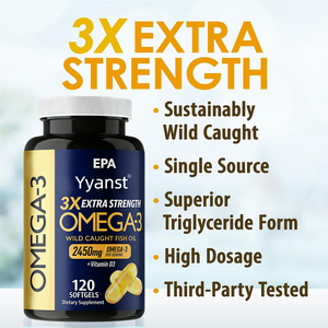 OEM/ODM VENTE CHAUDE Huile de poisson Oméga-3 en gélules molles de qualité supérieure, à forte concentration d'EPA et de DHA + Vitamine D - Product Image 6