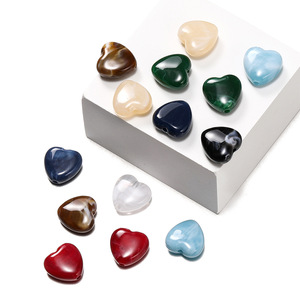 Acrylic Heart <b>Beads</b> Colorful Loose <b>Beads</b> For Jewelry Making Yiwu Origin Environmental Friendly - Product Image 4