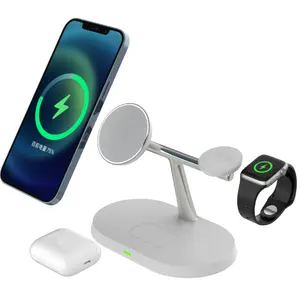 Redwingy Best 3 in 1 Wireless Magnetic Charging Station Fast Speed Cell Phone Charger Charging Stand For iPhone 14/13 pro