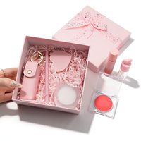Kit de Maquillage Marque Blanche Rose Végétalien DIY – Coffret Cadeau Maquillage Lèvres, Fard à Joues et Illuminateur