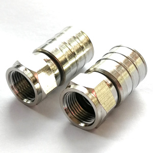 Messing <span class=keywords><strong>F</strong></span> Type Mannelijke Plug Krimp Rf Coaxiale <span class=keywords><strong>Connector</strong></span> 2a 60V Voor <span class=keywords><strong>Rg11</strong></span> Kabel - Product Image 1