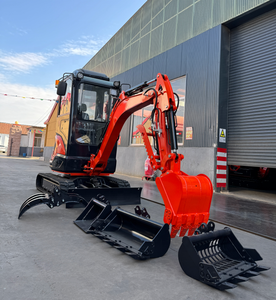 Japón Kubota motor diesel hidráulico Mini excavadora de orugas hidráulico 2.5Ton pequeña excavadora de orugas para la venta - Product Image 5