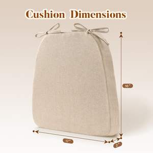 Yemek Sandalyeleri için Sandalye Minderleri 2 inç Kalınlığında Hafızalı Köpük Sandalye Minderleri Kaymaz Tabanlı D Şekilli Mutfak Oturma Minderleri - Product Image 3