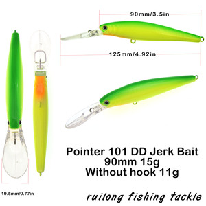 เหยื่อตกปลาแบบแข็งสีดำเหยื่อล่อปลาซิว101DD จากประเทศจีนขนาด10ซม. 15กรัม - Product Image 6