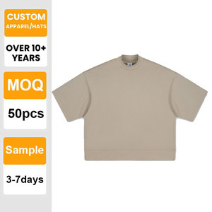 Camiseta de Alta Calidad con Logotipo Personalizable, Lisa, Gruesa, con Hombros Caídos, 100% Algodón, Impresión al por Mayor, Bordado para Hombre - Product Image 1