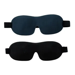 3D Contoured Non-Seamless Branded black sleeping eye mask 100% Blackout Eye Mask for Sleeping