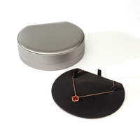 Boîte à bijoux en papier personnalisée haut de gamme, boîte à rabat rigide en carton avec logo personnalisé pour collier, boîte cadeau de luxe