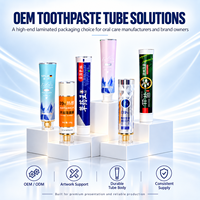 Tubes de dentifrice en aluminium et plastique de 50 ml, compressibles, avec bouchon à vis, logo personnalisé imprimé UV, emballage pour soins bucco-dentaires en vrac