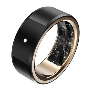고급 폴란드어 블랙 나토 세라믹 5 ATM 방수 초박형 스마트 링 정보 나머지 지원 종일 착용 - Product Image 5