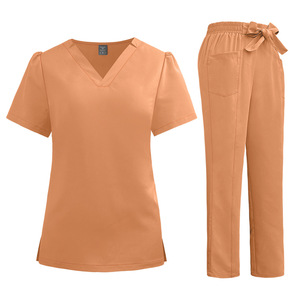 Pantalons droits pour salon de beauté et spa pour femmes, tissu en polyester fin, élastique, à séchage rapide, couleur unie, ensembles de blouses d'infirmière - Product Image 6