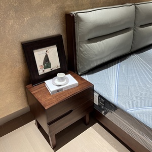 Lits doubles et lits king en bois massif de style moderne avec dossier souple fabriqués à la main pour la maison, meubles muraux, chambre à coucher - Product Image 3