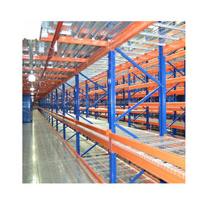 Sistem pelacakan multi-lapisan struktur baja tugas berat <span class=keywords><strong>Platform</strong></span> baja lantai Mezzanine gudang tinggi dengan tangga - Product Image 3