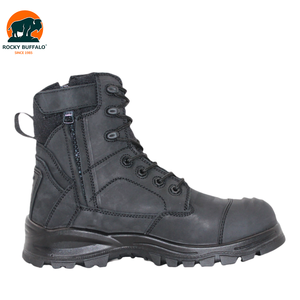 Chaussures de sécurité Rocky <span class=keywords><strong>Buffalo</strong></span> en gros, très demandées, résistantes à l'usure, en cuir nubuck, à lacets, bottes de haute qualité avec semelle extérieure injectée en PU et TPU - Product Image 4