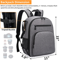 Mochila impermeable multifunción bolsa de cámara de fotografía impermeable de viaje de gran capacidad